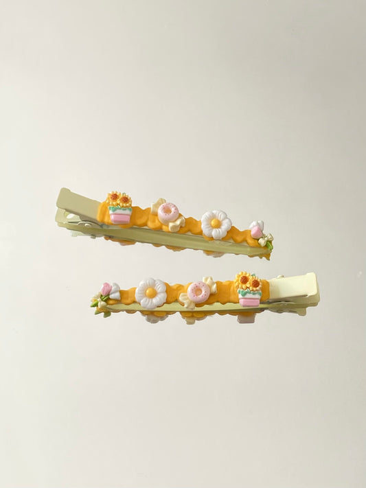 Sweet Sun Flower - Hair Clips