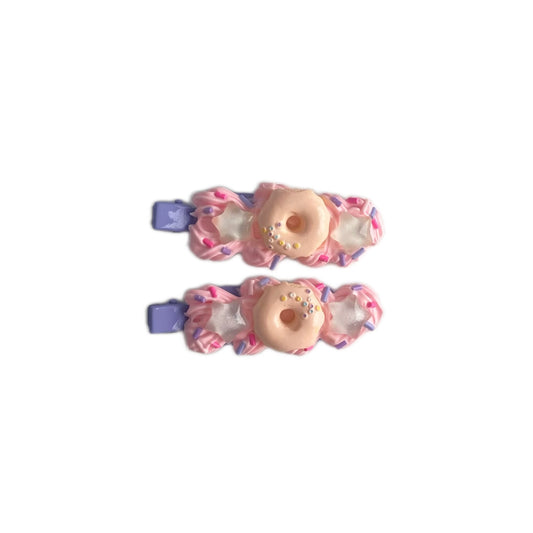 Strawberry Donut - Hair Clips