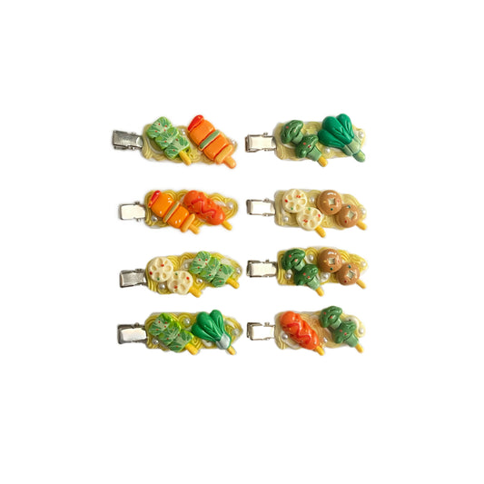 Veggie and Meat Skewers - Hair Clips